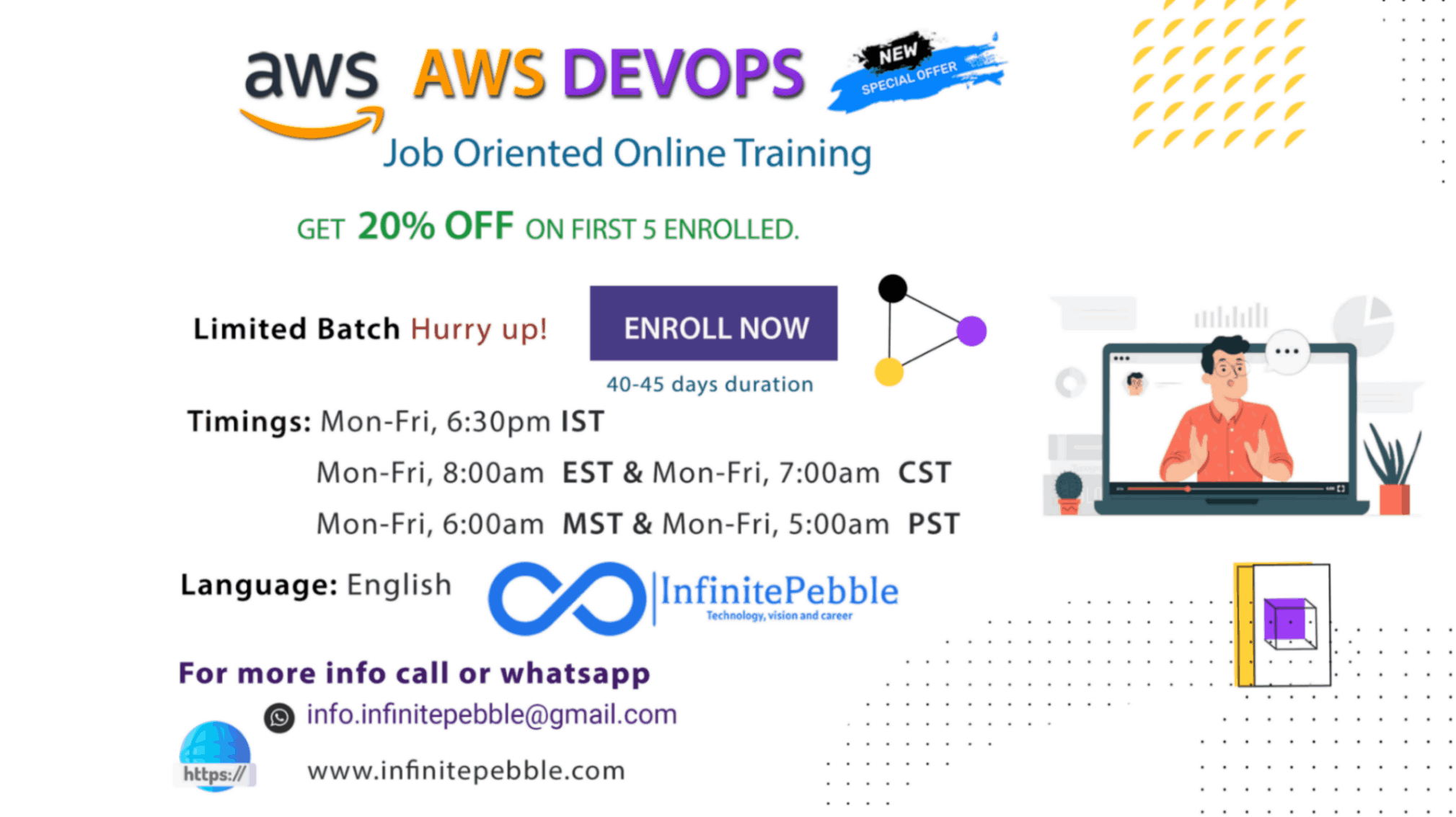 Aws Devops Engineer Job Oriented Online Training | Infinite Pebble